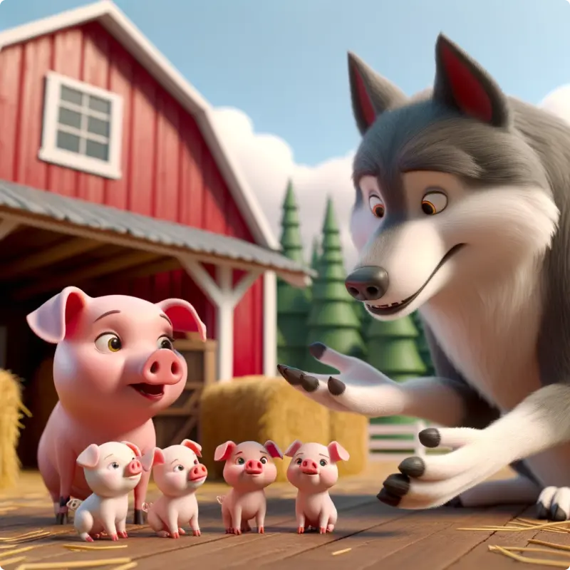 A Wolf and A Sow