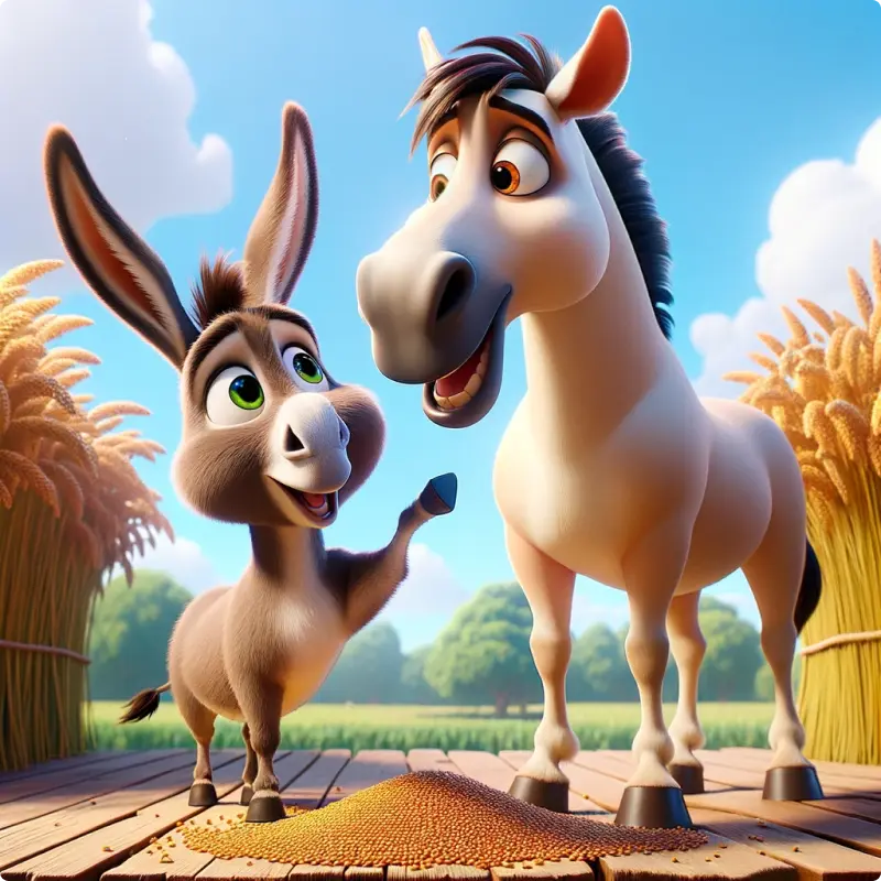 The Donkey and The Horse