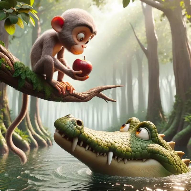The Monkey and the Crocodile