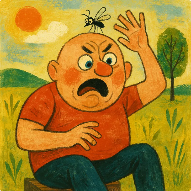 The Bald Man and The Fly