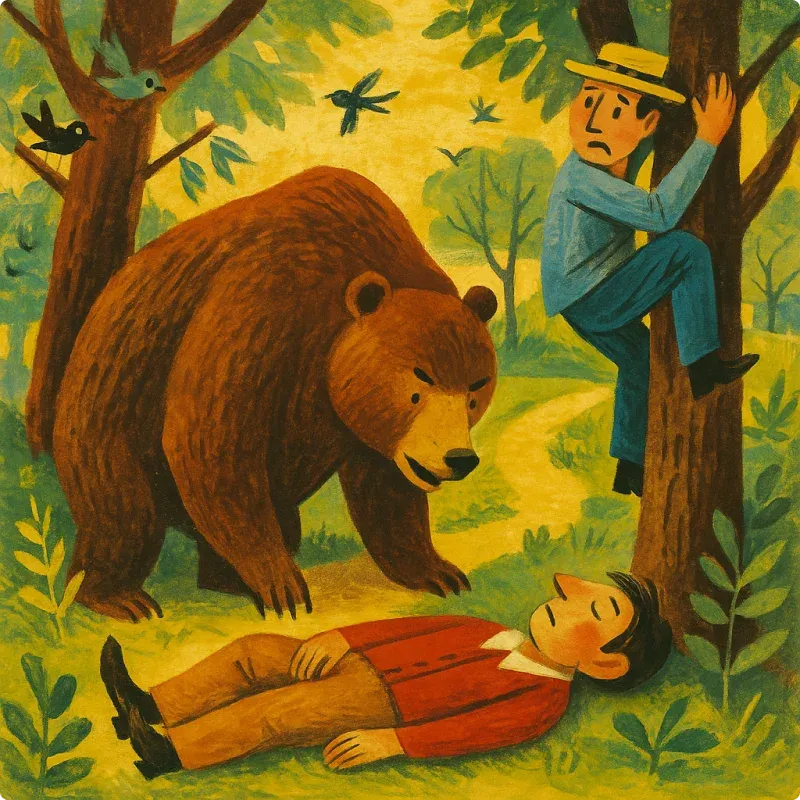 The Bear and The Two Travelers