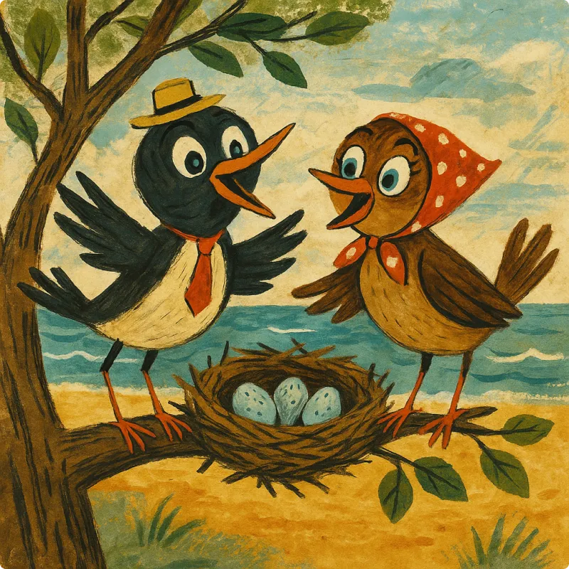 The Bird Pair and The Sea