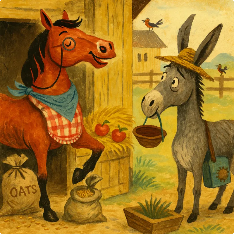 The Donkey and The Horse