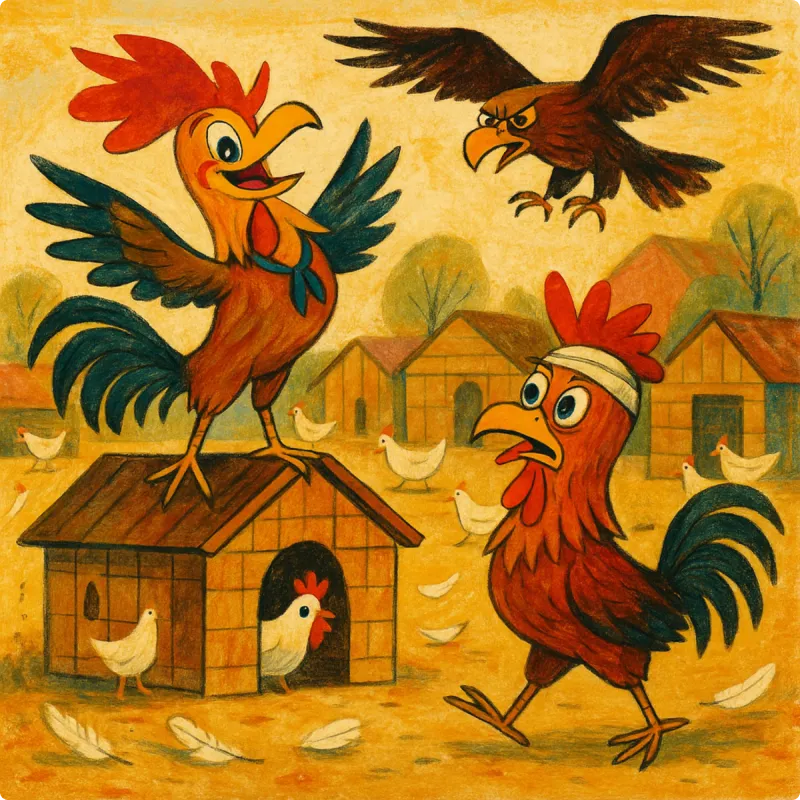 The Fighting Roosters and The Eagle