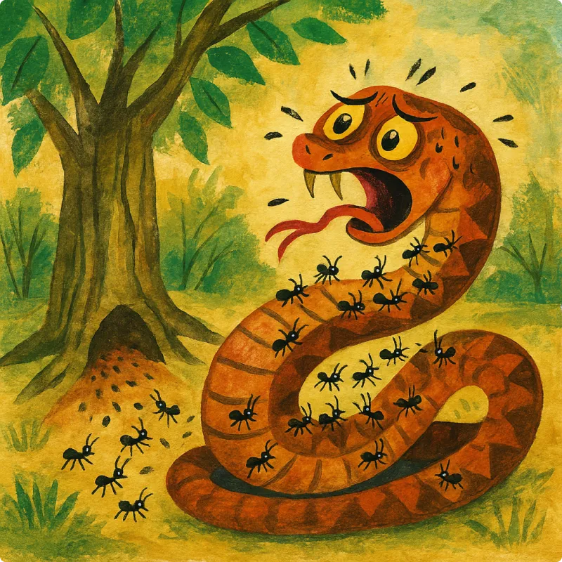 The King Cobra and the Ants