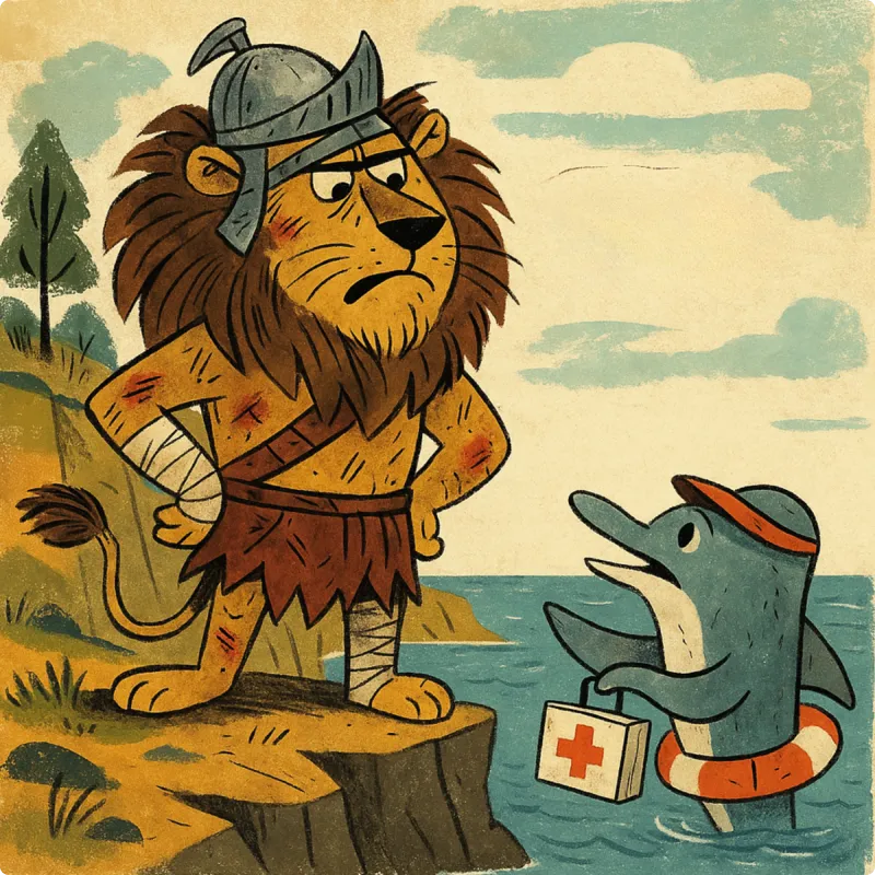 The Lion and The Dolphin