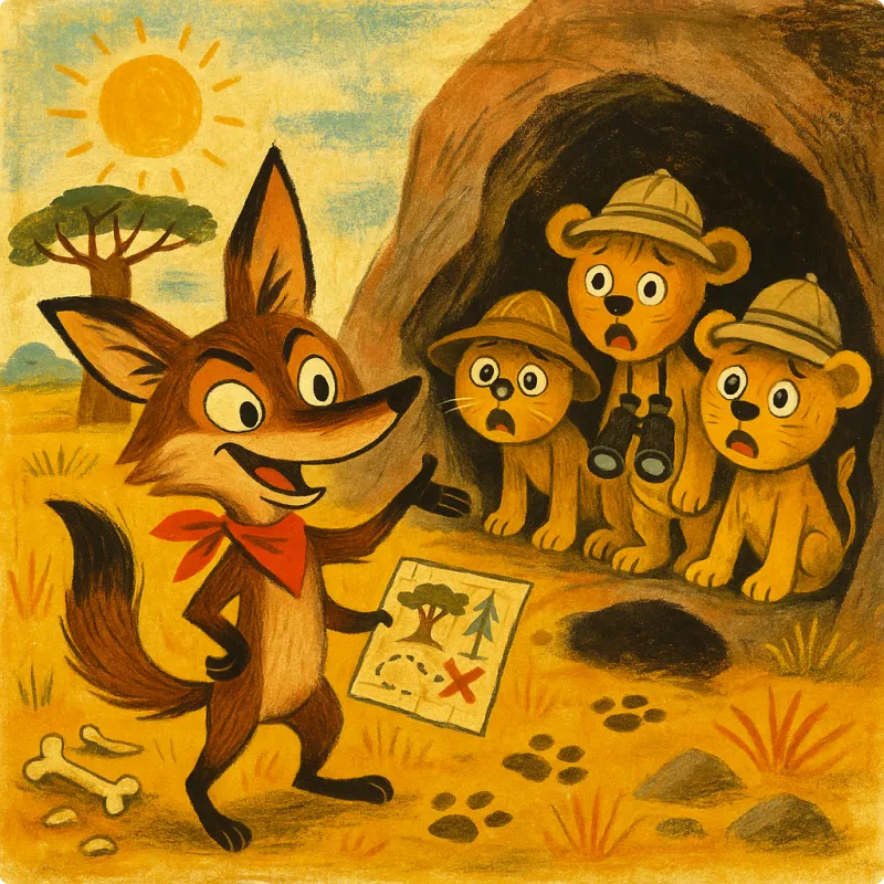 The Lioness and the Young Jackal