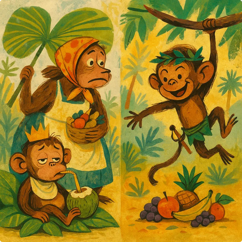 The Monkeys and Their Mother