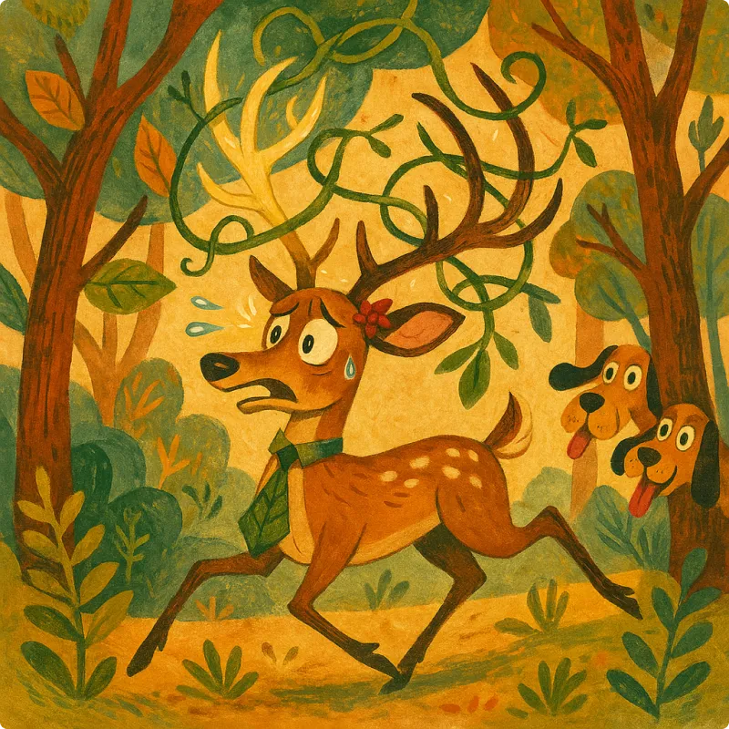 The Stag and His Antlers