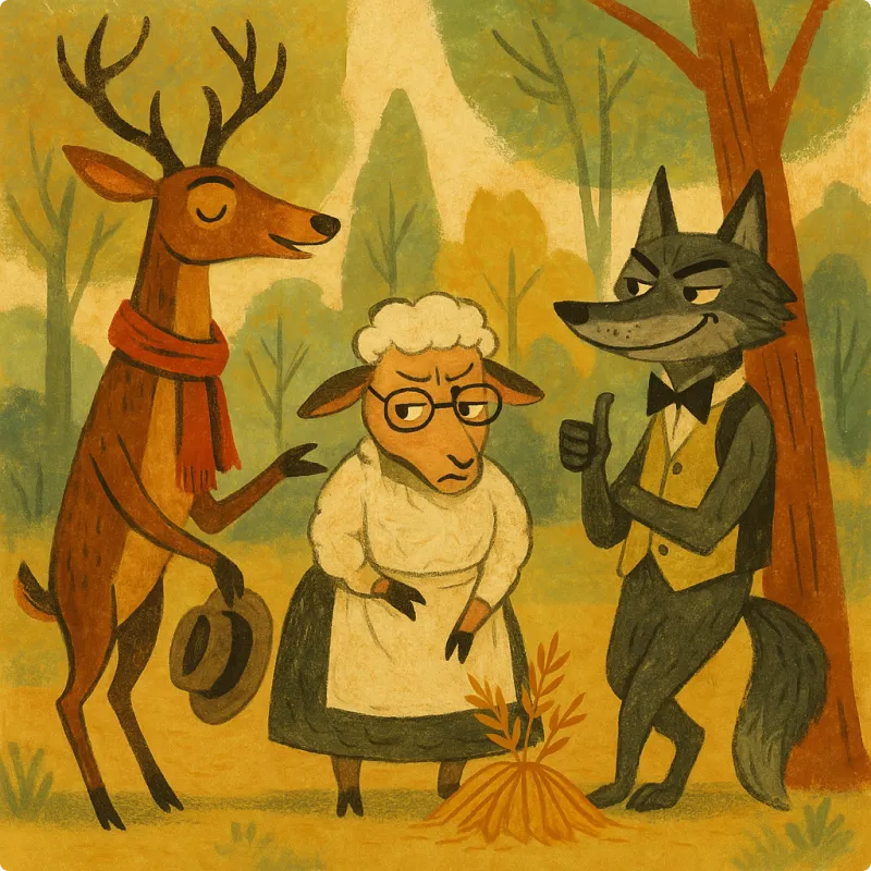 The Stag, The Wolf, and The Sheep
