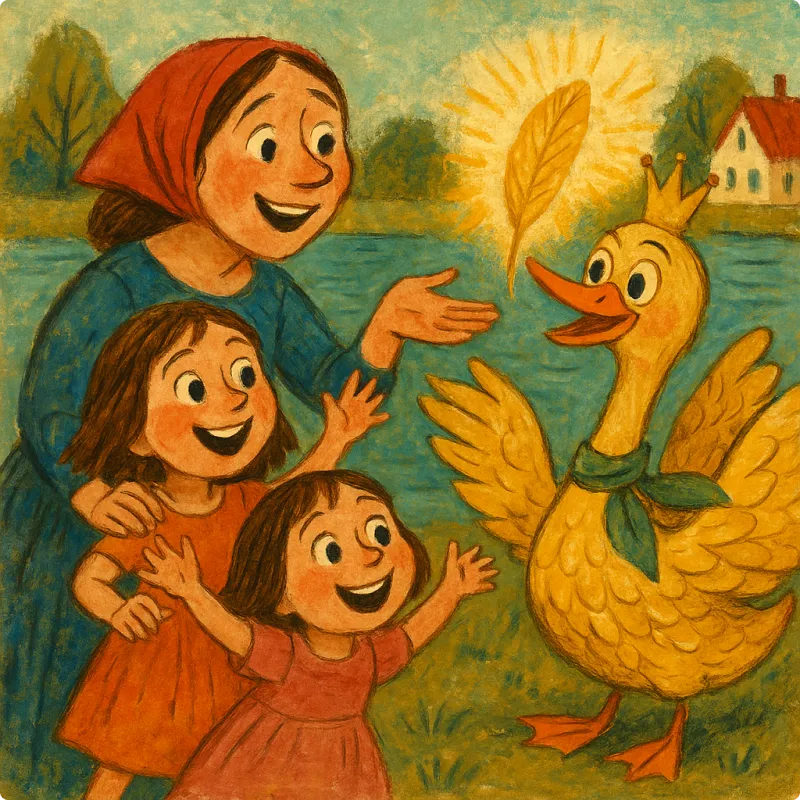 The Swan with Golden Feathers