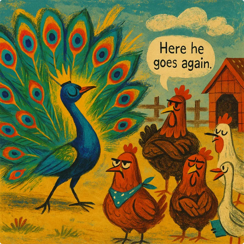 The Turkey, Peacock, and Goose