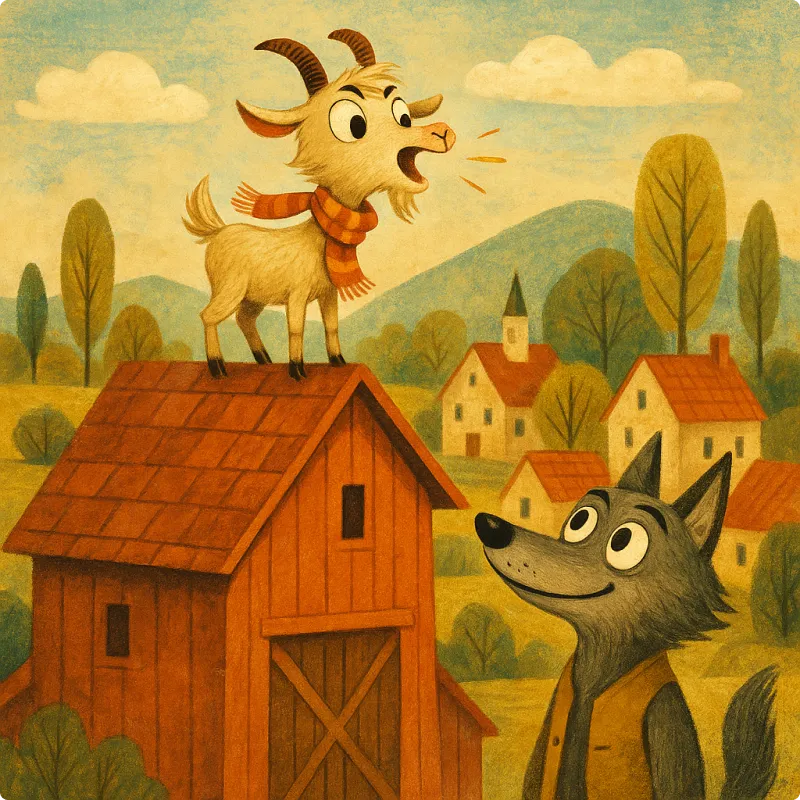 The Young Goat and The Wolf